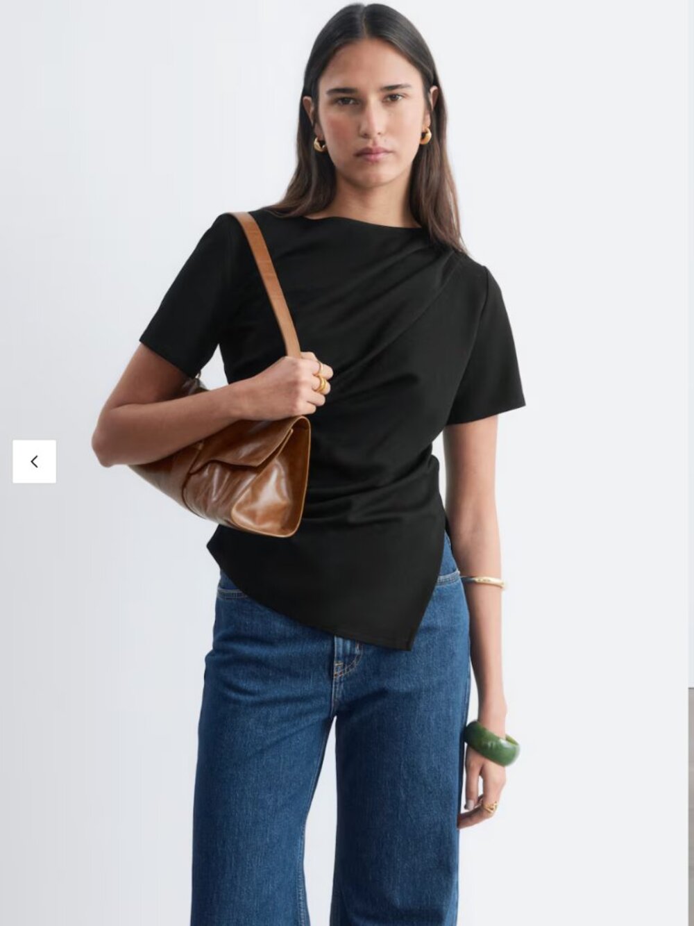 & Other Stories Draped Asymmetric T-shirt